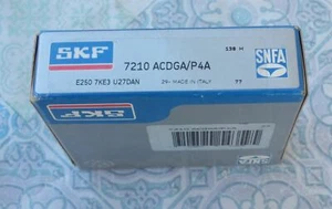 SKF 7210 ACDGA/P4A Roulement à billes contact oblique Super Précision 50x90x20mm - Imagen 1 de 8