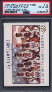 1992 Impel Olympicards #18 U.S. Olympic Team Men's Basketball PSA 10 - Picture 1 of 2