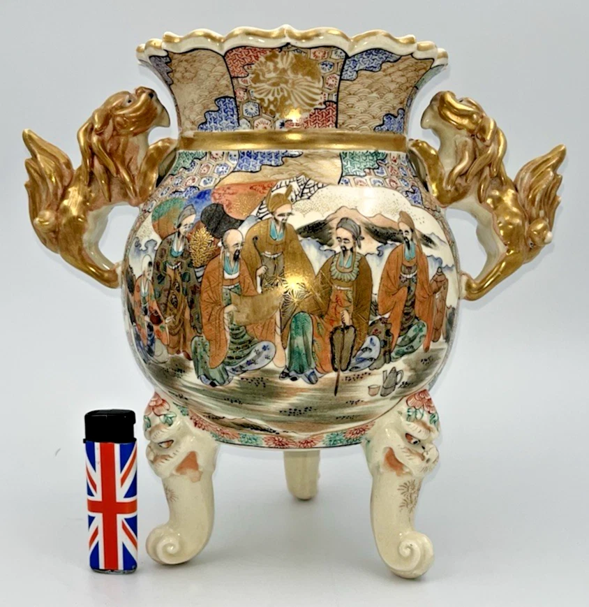 萨摩在日本古董花瓶| eBay