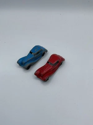 Vintage Tootsie Toy Lot Red And Blue 1939 Mercedes Cars Made in U.S.A. - Image 1 of 4