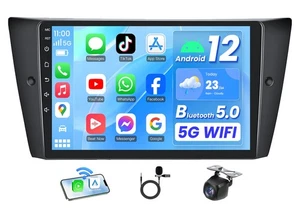 9" Touch Wireless Carplay Stereo for 2006-2011 BMW 3 Series E90 E91 E92 E93 - Picture 1 of 9