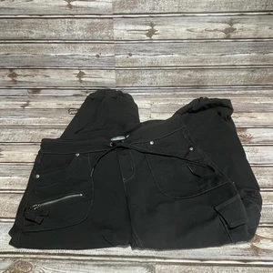 Athleta Black Capris Cropped Cargo Drawstring Womens Size Small - Picture 1 of 7
