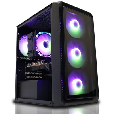 Gaming PC Intel i5 12400F 32GB DDR4 8GB NVIDIA RTX 5060 2TB NVME M.2 SSD Wins 11 - Image 1 of 4