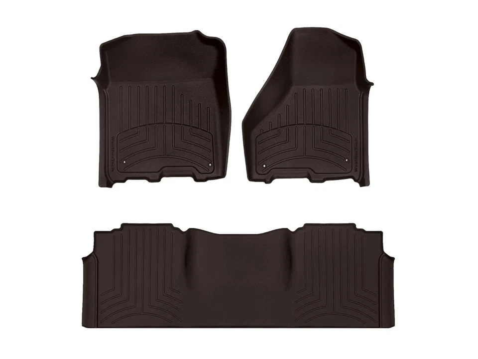 WeatherTech FloorLiner HP for 2013-2018 RAM Ram 2500/3500 - 1st & 2nd Row, Black - Image 1 of 1