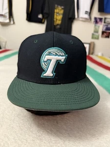 Vintage Tulane Green Wave Player Team Issued The Game Worn Fitted Hat Size 7 - Picture 1 of 15
