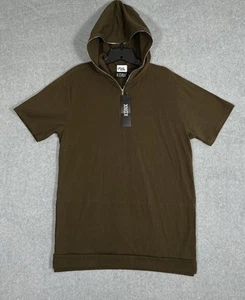 KDNK Sudadera con Capucha Hombres Talla Lg Cremallera Completa Capucha Lg Manga Corta Sudadera con Capucha Pullover Media Cremallera - Imagen 1 de 13