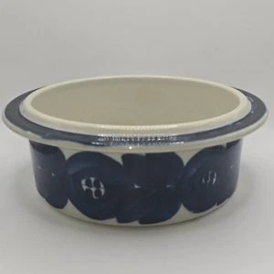 Arabia Anemone Finland #5 Blue 7 1/4" Round Vegetable Bowl - Picture 1 of 7