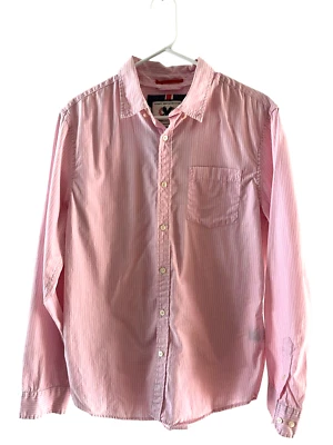 Camisa de vestir Cactus para hombre rosa a rayas con botones talla M manga larga Foto 1 de 4