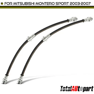 2x Brake Hydraulic Hose for Mitsubishi Montero Sport 2003-2007 3.5L Rear Side - Image 1 of 4
