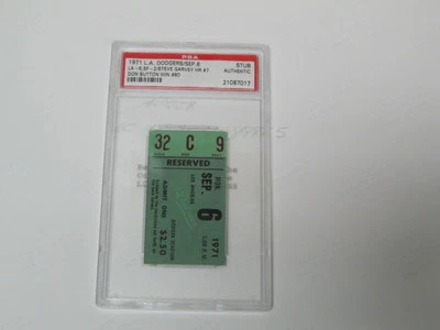 September 6, 1971 LA VS SF Giants Ticket PSA Cert Encap Steve Garvey HR #7 - Image 1 of 2