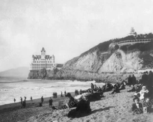 Cliff House Atemberaubend Am Meer! Alter 8x10 Nachdruck des Fotos - Bild 1 von 1