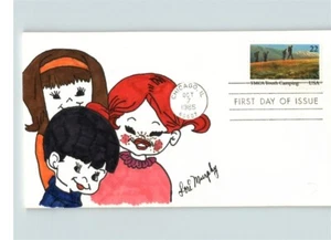 YMCA Youth CAMPING, Hand Painted 1985 First Day of Issue - Picture 1 of 1
