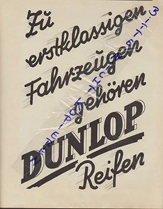 HANAU/M., Werbung 1934, Deutsche DUNLOP Gummi-Compagnie A.-G Fahhrad - Bild 1 von 1