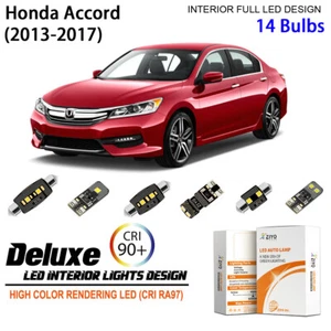 LED Light Bulbs for Honda Accord 2013-2017 Interior Light Kit White Dome Light - Picture 1 of 9