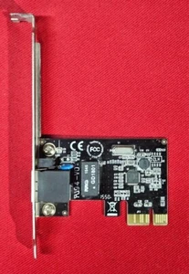 Syba SD-PEX24009 Single Port Gigabit Ethernet PCI-e x1 Network Card - NEW - Picture 1 of 3