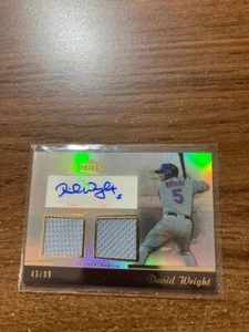 2011 Topps Tribute DAVID WRIGHT Dual Relics AUTOGRAPH #'d /99 #TADR-DW - Picture 1 of 1