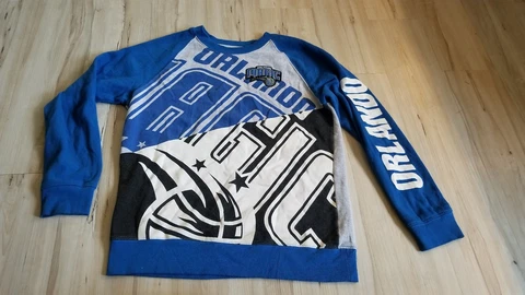 Orlando Magic Embossed vtg vintage sz S small men NBA sweatshirt embossed RARE Cover
