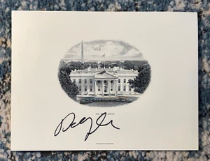 Dan Quayle Signed Autograph 6x8 White House Engraving USA VP Bush EXACT PROOF - Picture 1 of 1