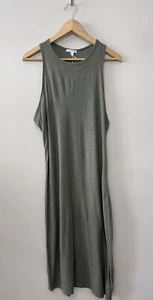 James Perse Trägerkleid mit U-Ausschnitt hinten Größe 3 Artilleriegrün ärmellos Damen - Bild 1 von 4