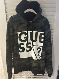 Guess Green Camo Hoodie  - Picture 1 of 3