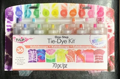 Kit de tinte tulipán de un paso caleidoscopio 70 piezas 12 colores tintes hasta 36 proyectos Foto 1 de 4