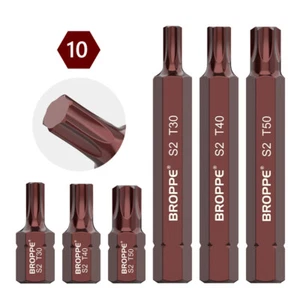 T20-T55 Torx Screwdriver Bits Set Magnetic Impact Drill Driver 10mm Hex Shank - Picture 1 of 10