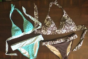 VS Victoria's Secret swim bikini bathing suit ~lot  2 bottoms & 2 tops S,M,L - Picture 1 of 9
