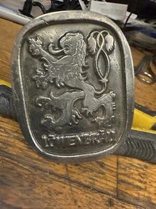 Vintage Brass Lowenbrau Belt Buckle 1976 Great American Buckle Co 2.5” X 3” - Picture 1 of 3