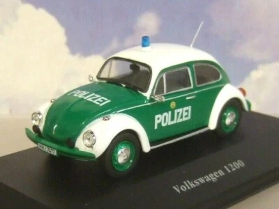 ATLAS POLICE CARS 1/43 VW VOLKSWAGEN BEETLE 1200 POLIZEI GERMAN POLICE 1977 - Image 1 of 3