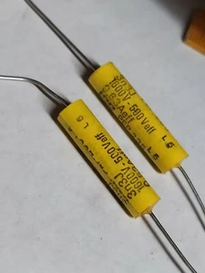 3.3 nF1600V - CONDENSATEUR 3,3nF / 3300pF 1600V AXIAL     Lot 2 Pcs     CL3/44h - Imagen 1 de 4