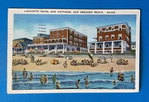 Old Orchard Beach Maine Lafayette Hotel and Cottages Vintage Postcard - Picture 1 of 2
