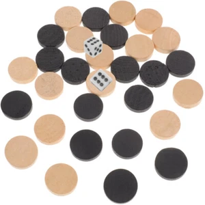 Chess Pieces Pieces Wooden Checkers Pieces - Picture 1 of 12