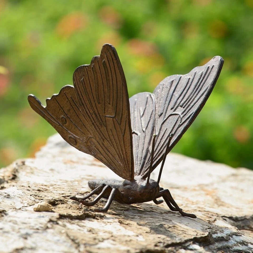 Butterfly Garden Sculpture Metal Statue Yard Pool Pond Decor XL 7.5In ~ SPI Home - Image 1 of 4