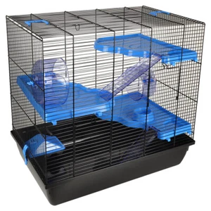 Flamingo Hamsterkäfig Jaro 4, 3 Etagen, 58x38x55 cm, mit Zubehör - Bild 1 von 2