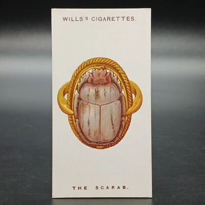 1923 Lucky Charms THE SCARAB Antique Will's Tobacco Cigarette Card - Image 1 of 2