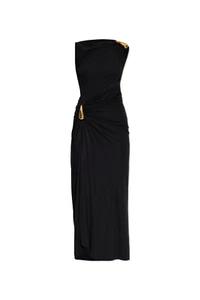 BOTTEGA VENETA $3900 Black Viscose Dress New And Authentic - Picture 1 of 2