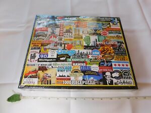 White Mountain Puzzles I Love Chicago 1000 Piece Jigsaw Puzzle larger pieces