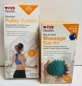 CVS Health Shoulder Pulley System & Massage Ball Kit Lot - Picture 1 of 5
