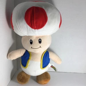 TOAD Super Mario Plush Official 14inches tall Mushroom Toad Toy. USA. Soft - Picture 1 of 6