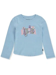 Nautica Girls' Emoji Anchor L/S T-Shirt Color: blue Size: 2t - Picture 1 of 1