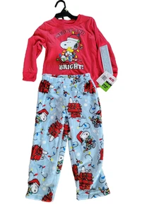 Peanuts Snoopy 2-pc. Soft Merry & Bright Christmas Pajama Set 4T NEW - Picture 1 of 3