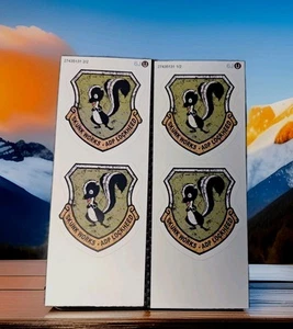 4pc SKUNK WORKS STICKERS 3x3 - Picture 1 of 7