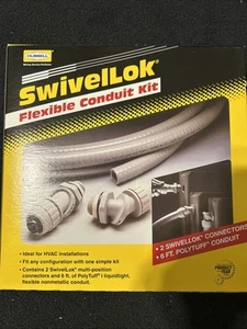 Hubbell SwivelLok flexibles Rohr-Kit 1/2 Zoll x 6 Fuß, grau, 2 Armaturen, PS05GYKIT - Bild 1 von 4