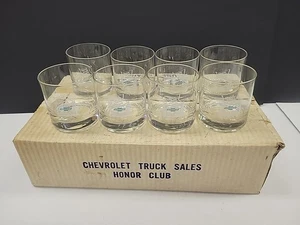 1968 Truck Sales Honor Club Chevrolet Drinking 8 Glasses With Original Box - Picture 1 of 10