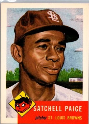 Satchel Paige 1991 Topps Archives #220 St. Louis Browns 1953 Reprint - Image 1 of 2
