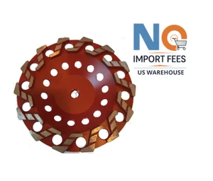 Ruota coppa calcestruzzo diamantata rossa 7" segmento Z 5/8-11 grana 30/40 o 60/80 - Foto 1 di 9