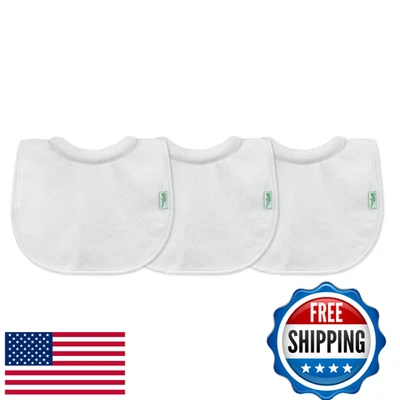 Paquete de 3 baberos para recoger leche Green Sprouts Stay-Dry - impermeables, absorbentes, erupciones erupcionales Foto 1 de 4