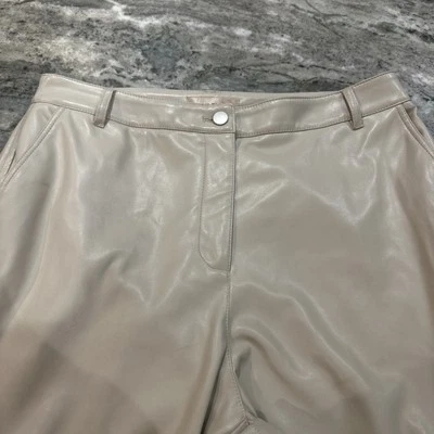 Calça BAILEY 44 feminina EUA 10 couro sintético creme punho de carga BAILEY/44 - Imagem 1 de 4