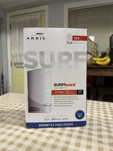 ARRIS S33 Surfboard DOCSIS 3.1 Cable Modem - Photo 1/16