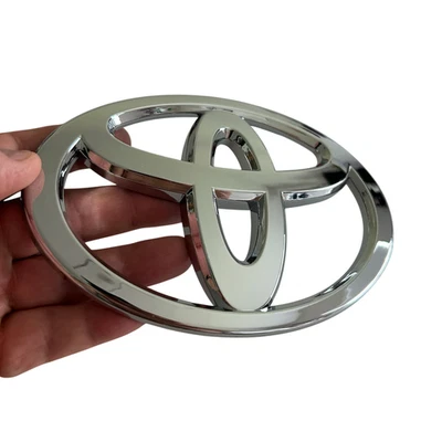 Front Grille Silver Emblem Chrome Logo for Toyota Sequoia Tundra - Image 1 of 3